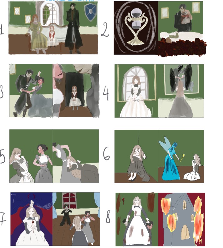 BASICBOOK, a wordless dark Cinderella picture book