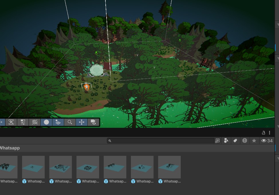 A Viral Impact level open in the Unity editor during greyboxing, with the level asset list visible.